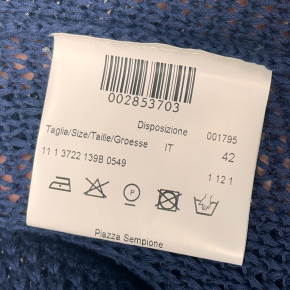 Piazza Sempione SpA Blue Knit Cardigan - Picture 12 of 13